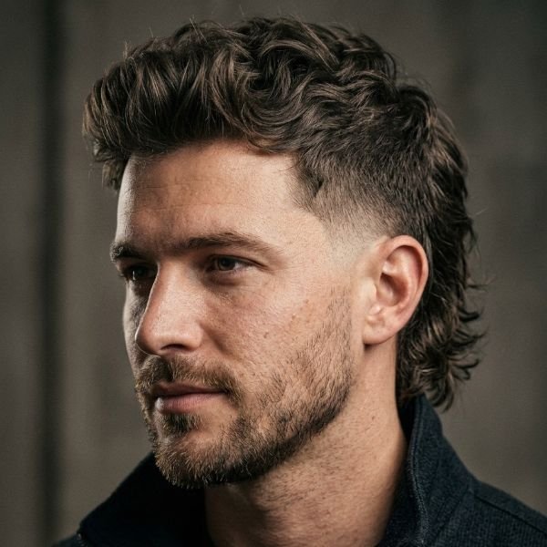 Burst Fade Mullet