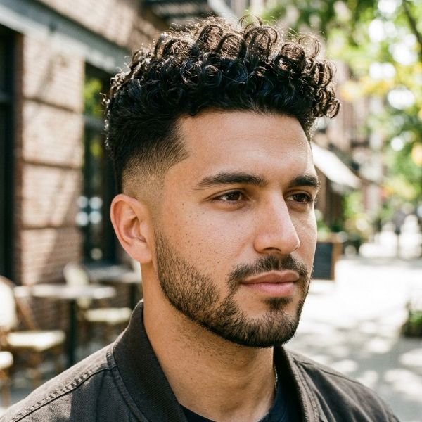 High Fade Curly Hair