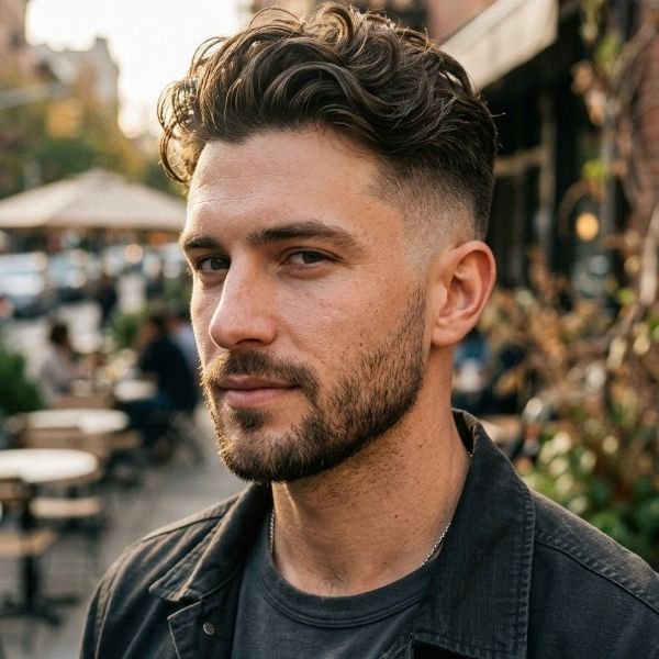 High Fade Wavy Hair