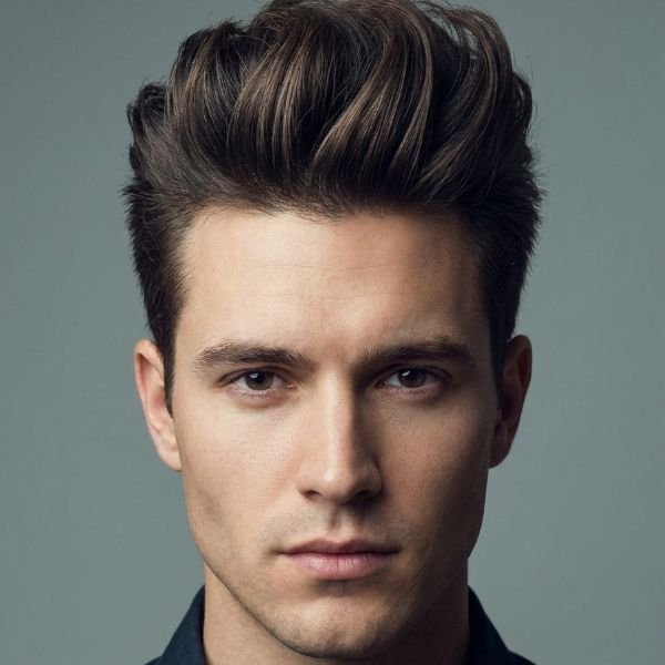 Modern Pompadour Triangle Face