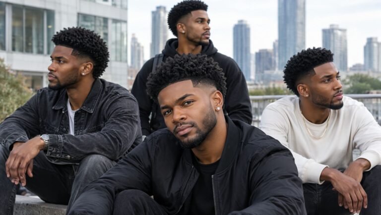 mid fade black men